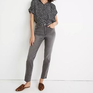 Madewell Women's Stovepipe Jeans in Cement Wash Raw-Hem Edition Size 27